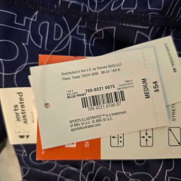 Russell Athletic Womens Short Sleeve Tee Sports Illustrated Leggings Blue Medium - Picture 7 of 15